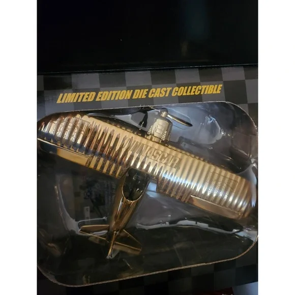 Nascar 50th Anniversary 24k Gold Plated Airplane Racing Champions Brand New‎ - Picture 3 of 6